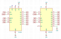 Schaltplan des Pinout-Adapters, um MT4264-Chips in Sockeln für MK4108/4116 DRAMs zu verwenden.